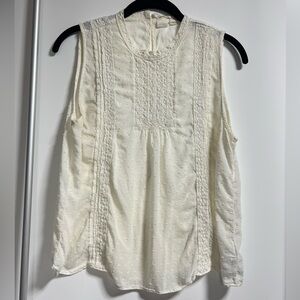 GAP Cream Textured Blouse